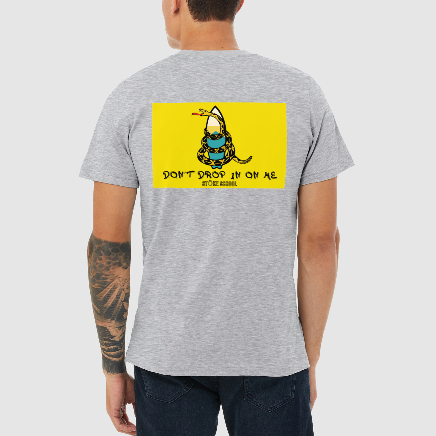 Crew tee don't drop in on me surf culture fashion