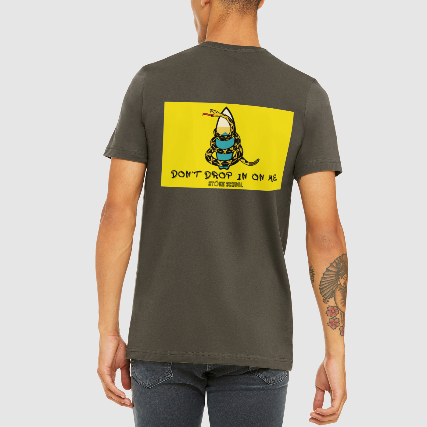 Crew tee don't drop in on me surf culture fashion