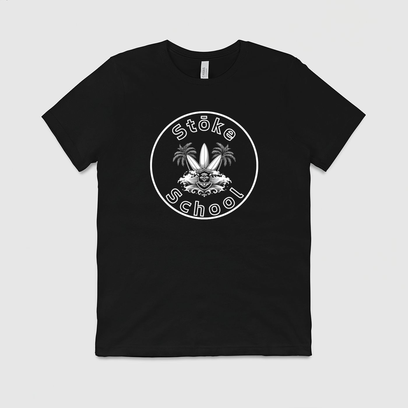 Crew Tee Stoke School Logo