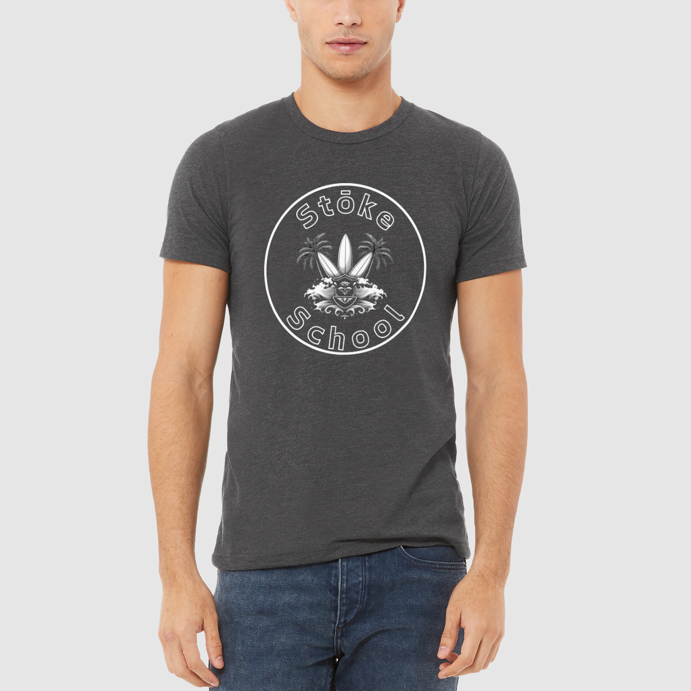 Crew Tee Stoke School Logo