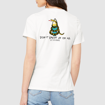 Crew tee women's OG snake don't drop in on me surf culture vibes fashion