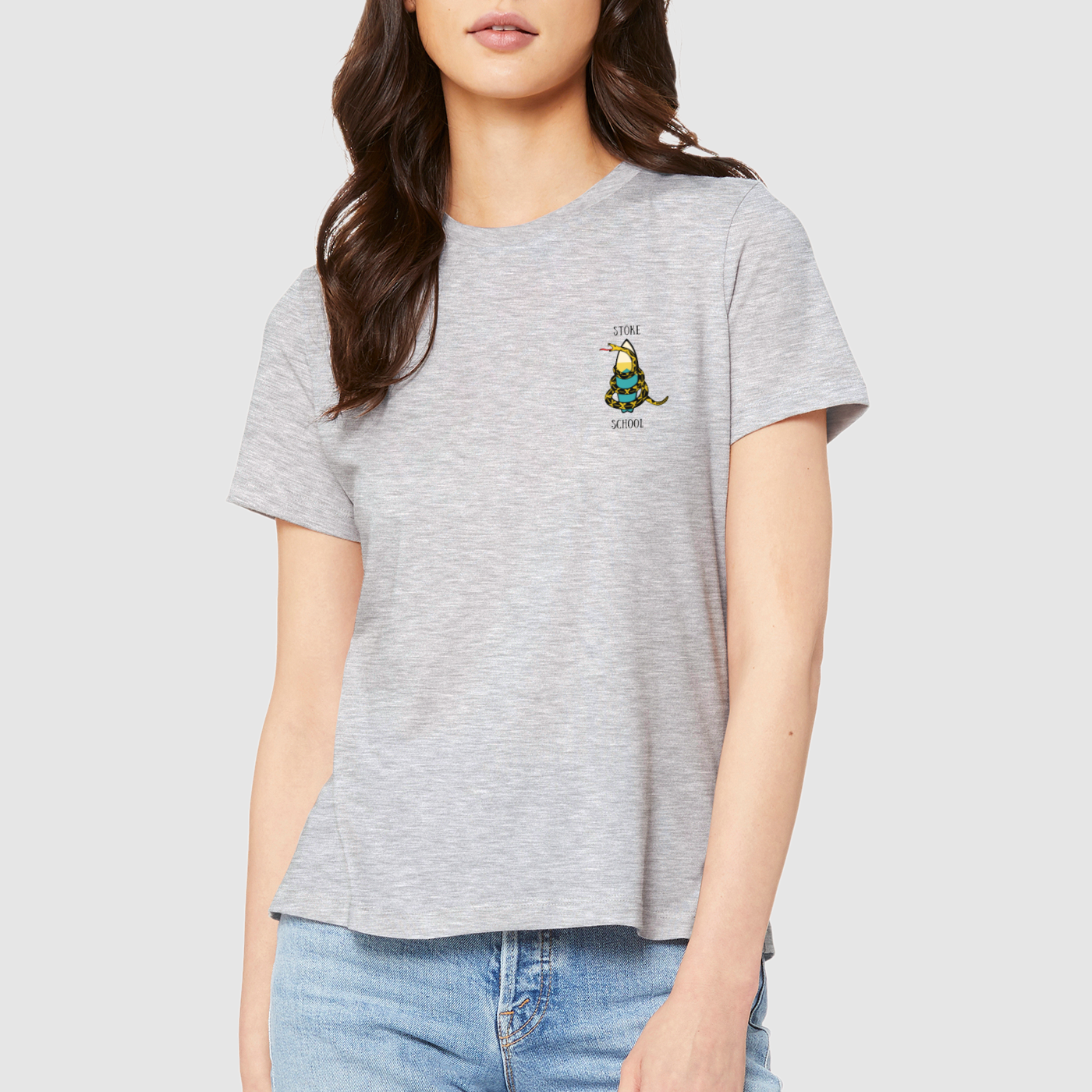Crew tee women's OG snake don't drop in on me surf culture vibes fashion