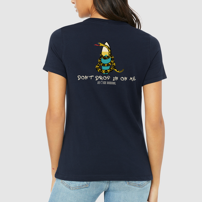 Crew tee women's OG snake don't drop in on me surf culture vibes fashion