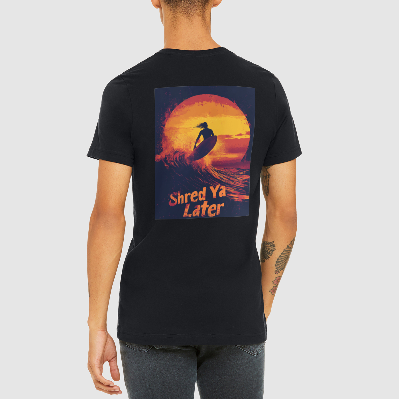 crew tee shred ya later graphic surf culture vibes fashion