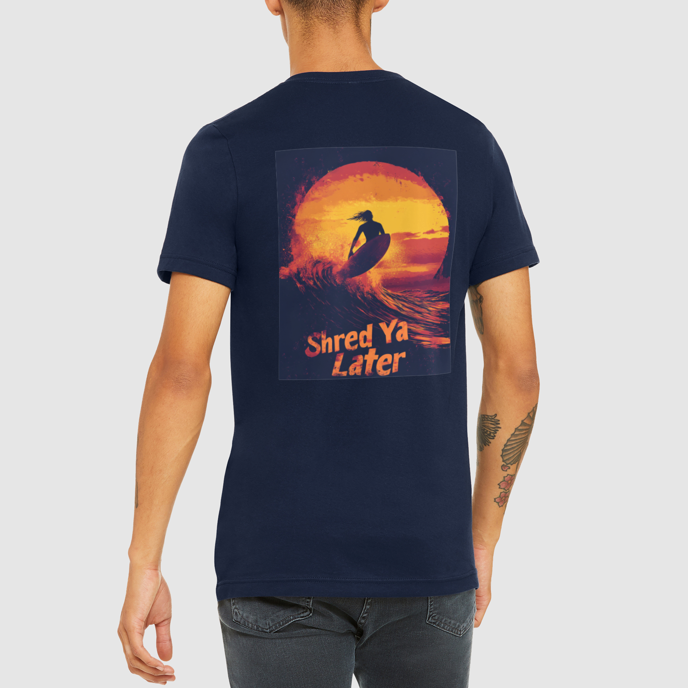 crew tee shred ya later graphic surf culture vibes fashion