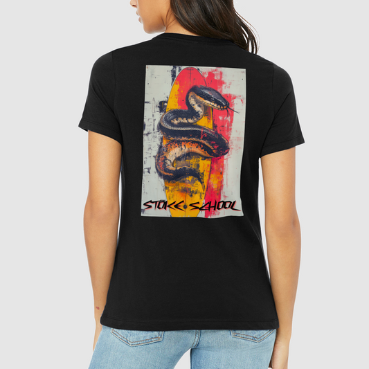 Snake on Board Vintage Women's Crew Tee