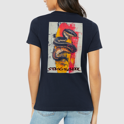 Snake on Board Vintage Women's Crew Tee