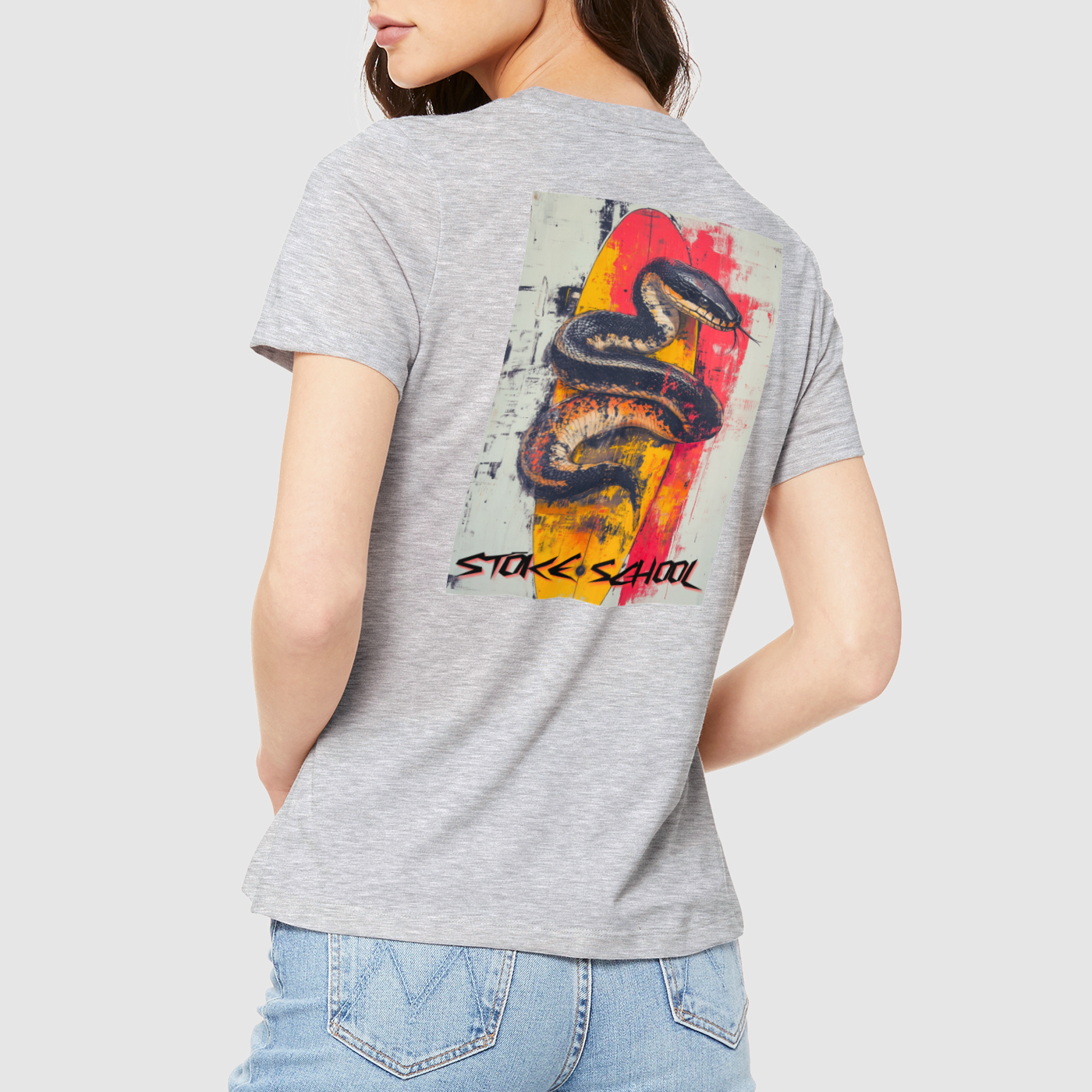 Snake on Board Vintage Women's Crew Tee