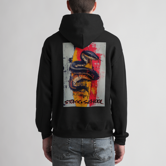 Unisex hoodie snake on board vintage graphic surf vibes culture fashion